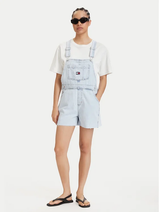 TOMMY JEANS MIA DUNGAREE SHORT EXT