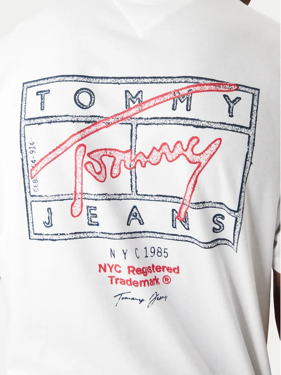 TOMMY JEANS REGULAR SIGN SPRAY SS TEE