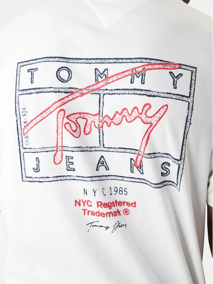 TOMMY JEANS REGULAR SIGN SPRAY SS TEE