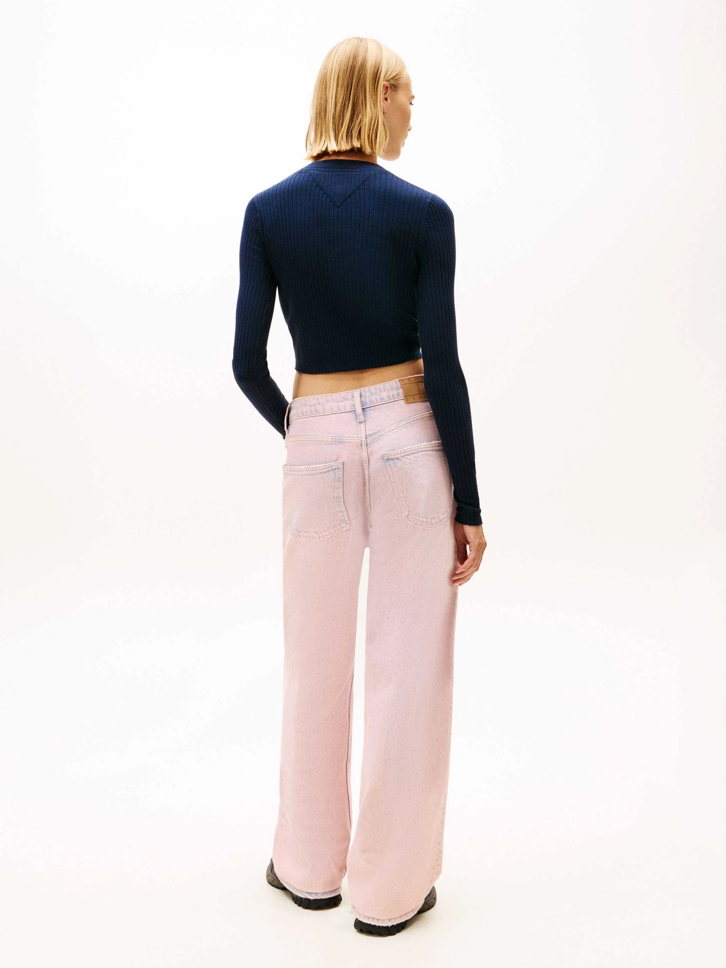 TOMMY JEANS CROPPED RIB CARDIGAN