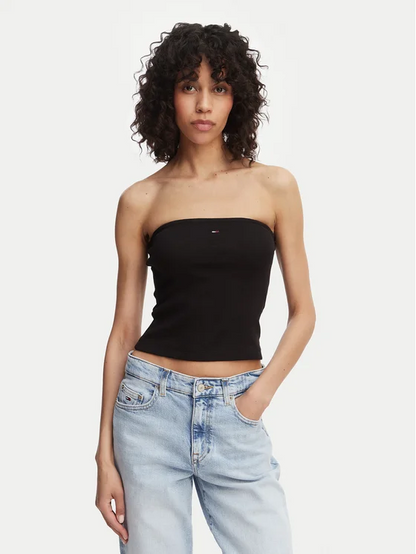 TOMMY JEANS TJW SLIM SH BANDEAU RIB TOP
