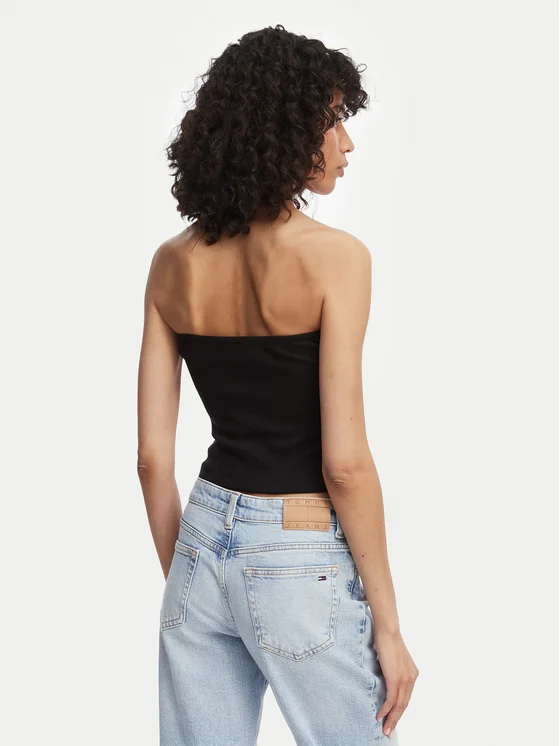 TOMMY JEANS TJW SLIM SH BANDEAU RIB TOP