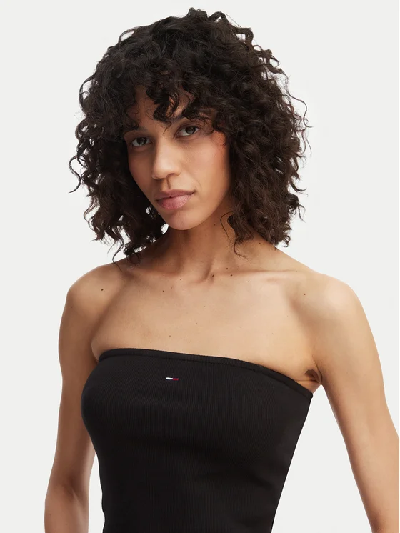 TOMMY JEANS TJW SLIM SH BANDEAU RIB TOP