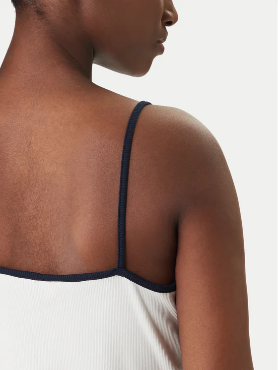 TOMMY JEANS TJW RIB F&F STRAPPY BADGE DRESS